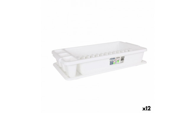 Draining Rack for Kitchen Sink Tontarelli Scola Plastic White 45 x 26 x 8,5 cm (12 Units)