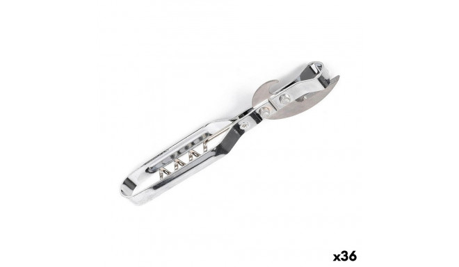Bottle Opener with Corkscrew 14 x 3,5 cm Corkscrew Tin opener (36 Units)