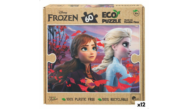 Детский паззл Frozen Двухстороннее 60 Предметы 70 x 1,5 x 50 cm (12 штук)