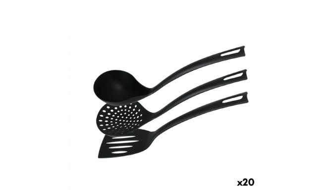 Set of Kitchen Utensils Quttin   Nylon Black 3 Pieces (20 Units)