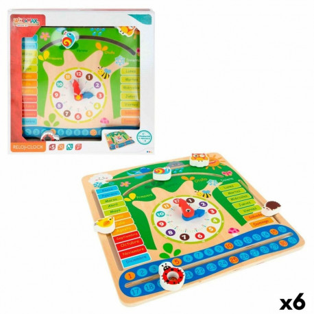Hariv mäng kolm ühes Colorbaby Kalender 30 x 30 x 3 cm (6 Ühikut)