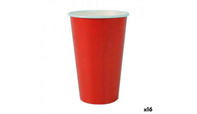 Klaaside komplekt Algon Ühekordne Papp Punane 7 Tükid, osad 450 ml (16 Ühikut)