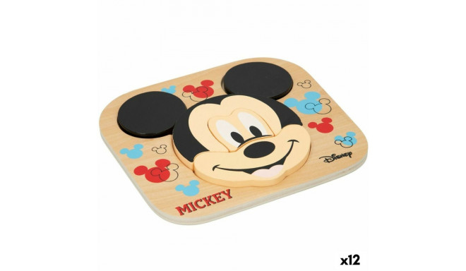 Koka Puzle Bērniem Disney Mickey Mouse + 12 mēneši 6 Daudzums (12 gb.)