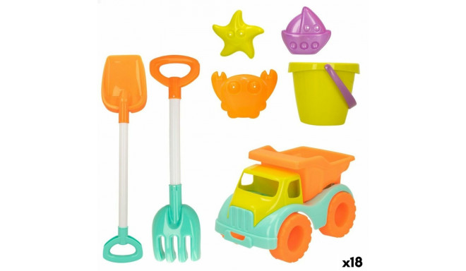 Beach toys set Colorbaby 7 Pieces Lorry (18 Units)