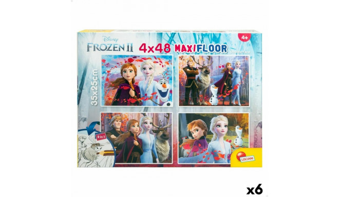 Puzle Bērniem Frozen Abpusējs 4-in-1 48 Daudzums 35 x 1,5 x 25 cm (6 gb.)