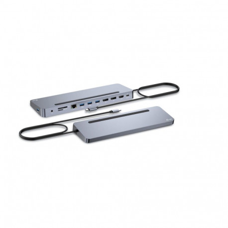 USB-C-jaotur i-Tec C31FLAT2PDPRO Hõbedane