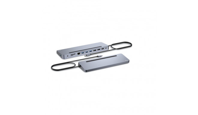 USB-C-jaotur i-Tec C31FLAT2PDPRO Hõbedane