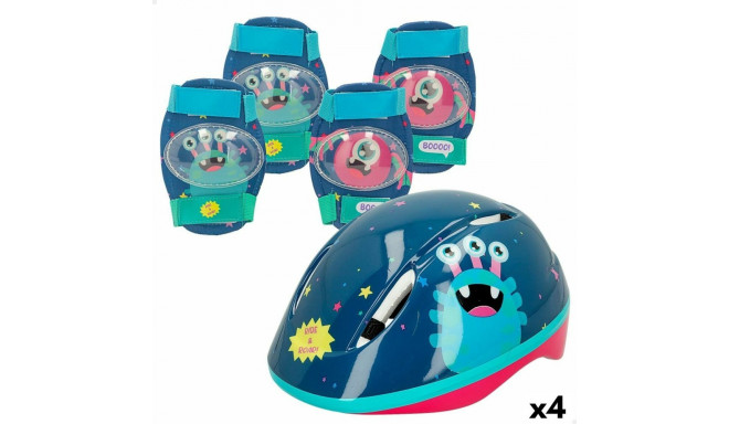 Set of helmets and knee pads Colorbaby Monster (4 Units)