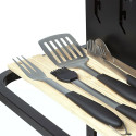 Grillimisvahendite komplekt Aktive 4 Tükid, osad Barbeque-grill Roostevaba teras 10 x 42 x 4 cm (4 Ü
