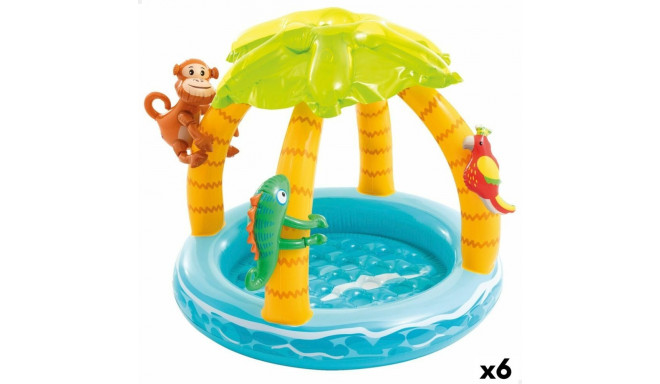 Inflatable Paddling Pool for Children Intex animals Island 45 L 102 x 89 x 102 cm (6 Units)