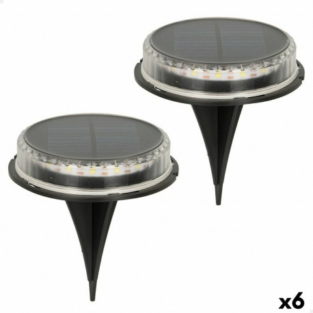 Päikeseenergia aiavalgustite komplekt Aktive 2 Tükid, osad Plastmass 12 x 13,5 x 12 cm (6 Ühikut)