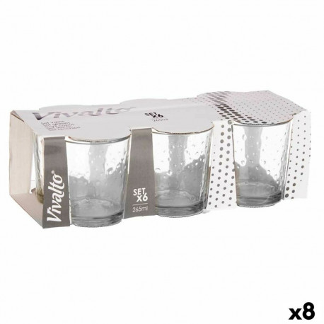 Klaaside komplekt Vivalto 79064 79064 Läbipaistev Klaas Punktid 265 ml (8 Ühikut)
