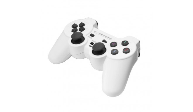 ESPERANZA EGG102W WARRIOR - VIBRATION GAMEPAD FOR PC COMPUTERS - WHITE/BLACK