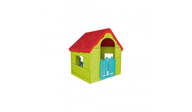 Keter Wonderfold Playhouse bērnu rotaļu māja (saliekama) sarkana/zaļa/zila 29202656732