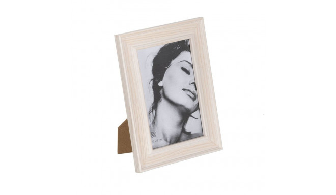 Photo frame White Light brown Wood Crystal 14,5 x 2 x 20 cm