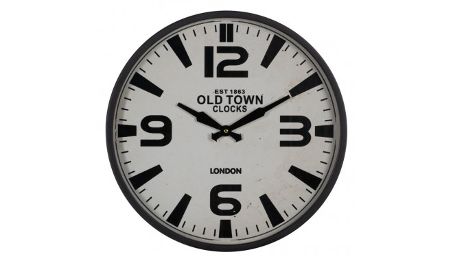 Wall Clock White Black Iron 46 x 46 x 6 cm