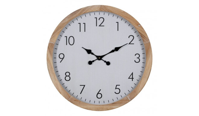 Wall Clock White Wood 60 x 60 x 6,5 cm