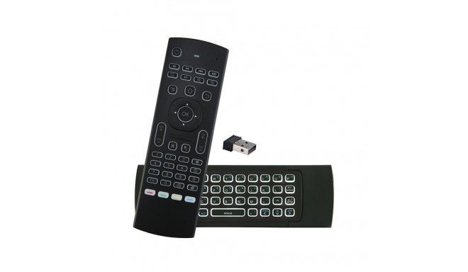 CP MX3-ML Universal Smart TV / PC Remote Wireless with Keyboard / IR Remote / LED Light / USB Black