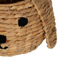 Basket Dog Black Beige Natural Fibre 27 x 27 x 19 cm