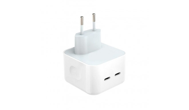 CP CH1 35W Divu portu USB-C Ātrs Lādētājs priekš visām Apple ierīcēm (Analogs A2676 MNWP3ZM/A) Balta