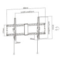Seinaklamber GEMBIRD WM-90T-01 43" 90"