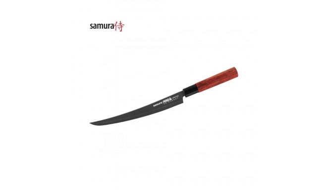 Samura Okinawa Stonewash Кухонный нож слайсер Tanto 170mm из AUS 8 Японской стали 58 HRC