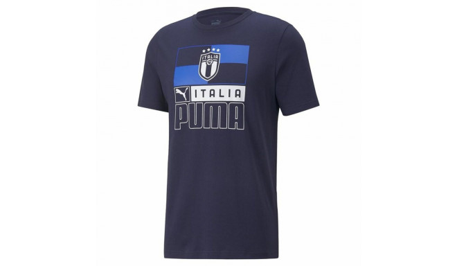 Unisex Krekls ar Īsām Piedurknēm Puma Italia FIGC Tumši zils - XS