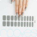 Gel Nail Foils Nooves Glitter grey (20 gb.)