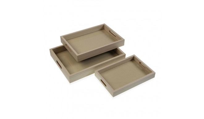 Set of trays Versa MDF Wood 30 x 5,5 x 40 cm (3 Pieces)