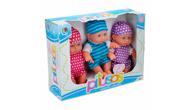 Dolls Set Colorbaby Pitusos 3 Pieces 20 cm 13 x 20 x 6,5 cm 6 Units