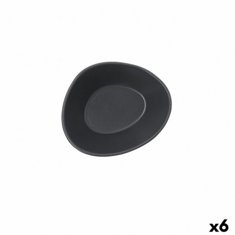Appetizer Set Bidasoa Cosmos Grey Ceramic 12 cm (6 Units)