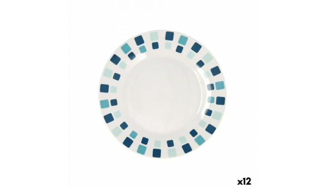 Dessert dish Quid Simetric Blue Ceramic 19 cm (12 Units)