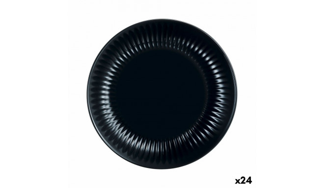 Dessert dish Luminarc Cottage Black Glass 19 cm (24 Units)