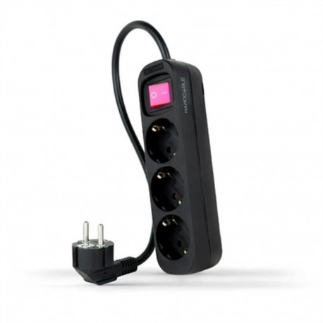 Lülituspaneel NANOCABLE 10.38.0003-BK 3680 W 250 V 1,4 m