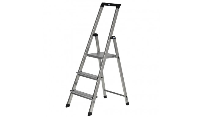 3-step folding ladder Krause 126214 Silver Aluminium