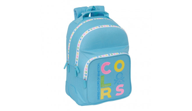 Kooliseljakott Benetton Spring Celeste 32 x 42 x 15 cm
