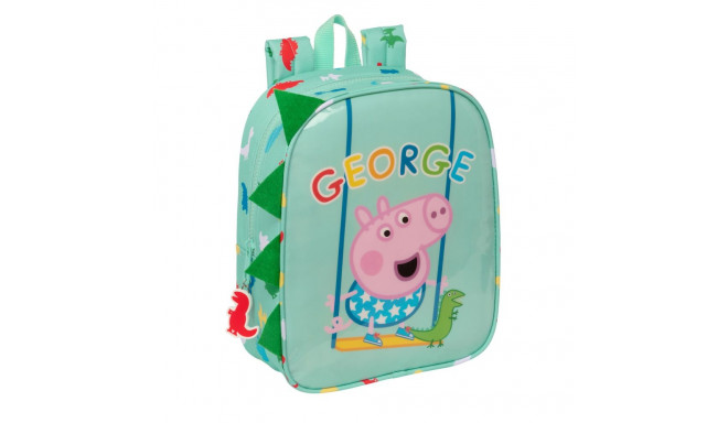 Bērnu soma Peppa Pig George Zaļš 22 x 27 x 10 cm