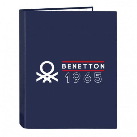 Gredzenveida stiprinājums Benetton Varsity Tumši Zils A4 26.5 x 33 x 4 cm