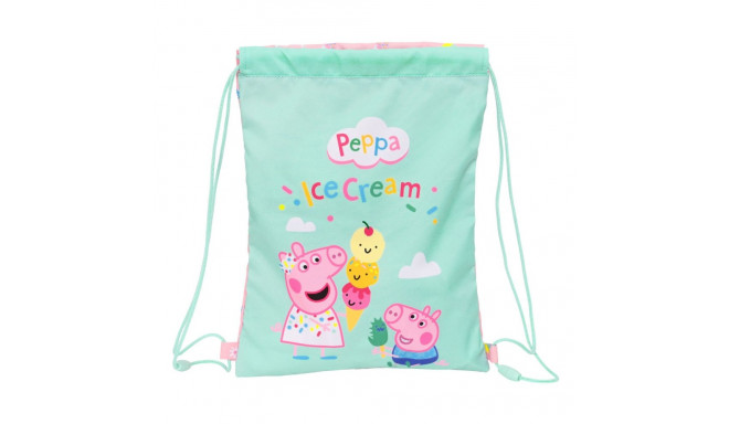 Mugursoma ar lencēm Peppa Pig Ice cream Rozā Piparmētra 26 x 34 x 1 cm