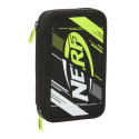 Kahekordne Pliiatsikarp Nerf Get ready Must 12.5 x 19.5 x 4 cm (28 Tükid, osad)