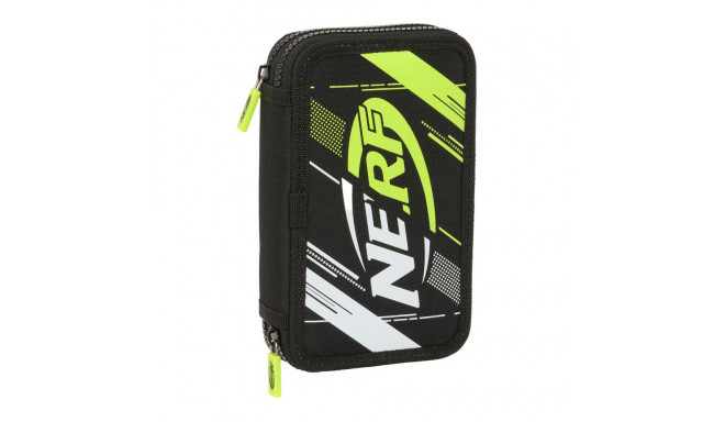 Kahekordne Pliiatsikarp Nerf Get ready Must 12.5 x 19.5 x 4 cm (28 Tükid, osad)