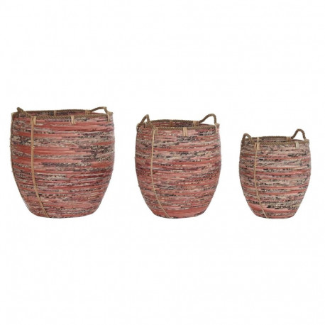Korvikomplekt DKD Home Decor Virsik Naturaalne (3 Tükid, osad)