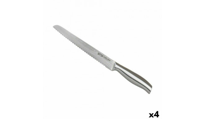 Bread Knife Quttin Waves 20 cm (4 Units)