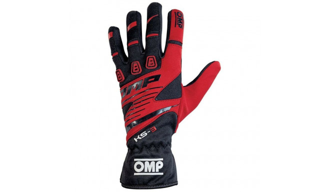 Kids Karting Gloves OMP KS-3 Punane/Must 6