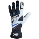 Karting Gloves OMP KS-3 Zils Balts Melns XS