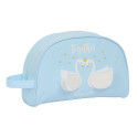 School Toilet Bag Glow Lab Cisnes Light Blue 28 x 18 x 10 cm