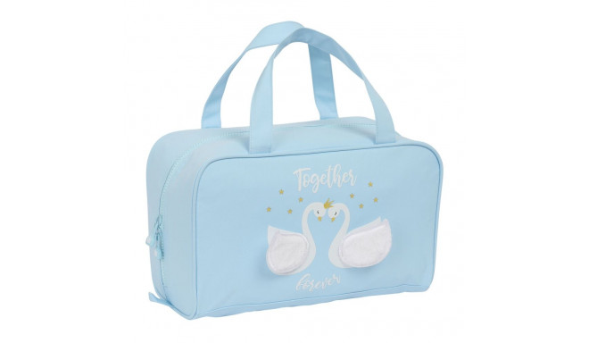 School Toilet Bag Glow Lab Cisnes Light Blue 31 x 14 x 19 cm