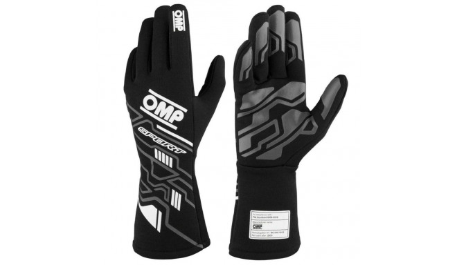 Men's Driving Gloves OMP SPORT Black/White S