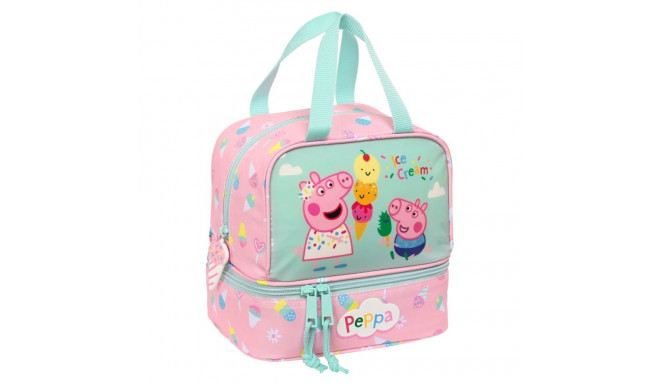 Thermal Lunchbox Peppa Pig Ice cream Pink Mint 20 x 20 x 15 cm