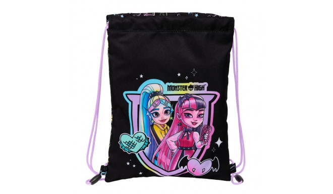 Сумка-рюкзак на веревках Monster High Чёрный 26 x 34 x 1 cm